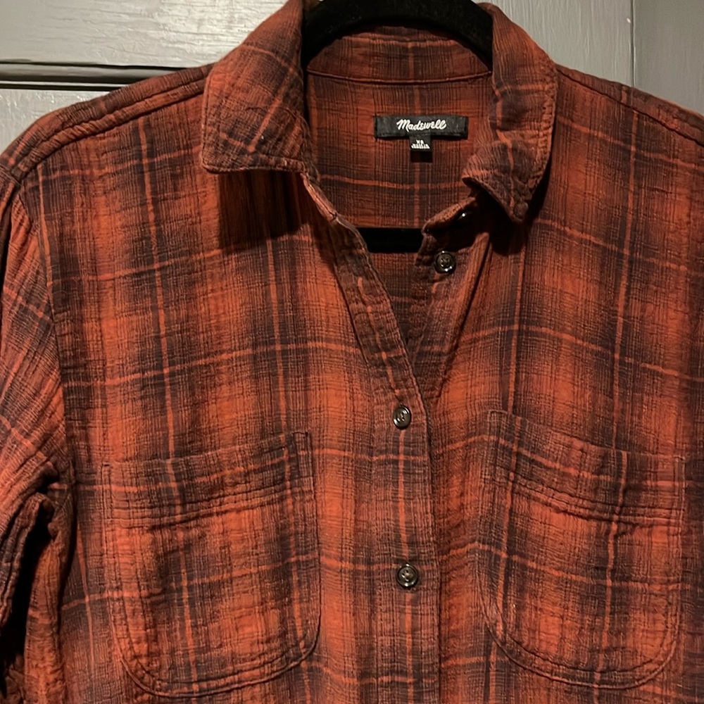 Madewell plaid fall button down